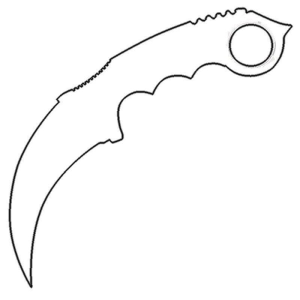 Нож керамбит рисунок