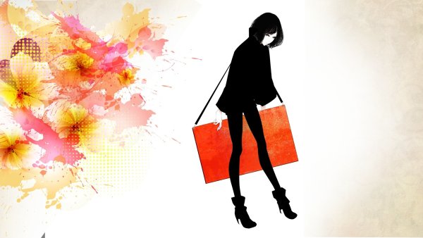 Фон с девушкой рисунок