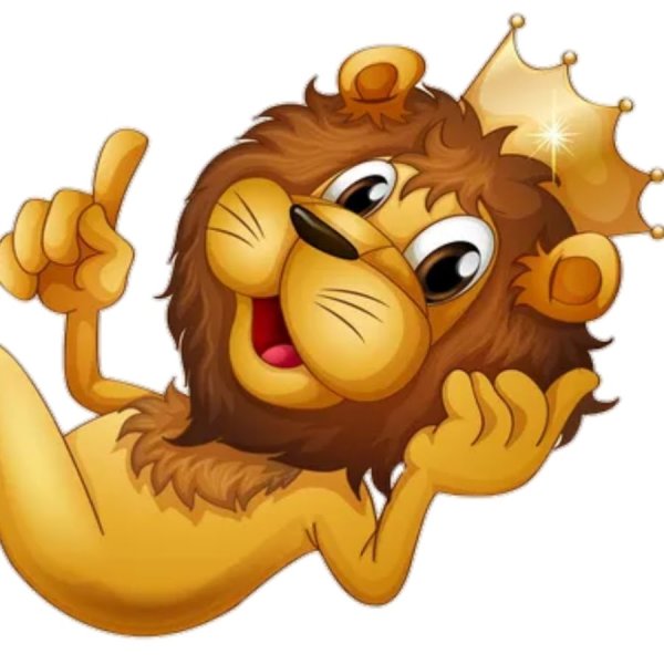 Львенок с короной на голове