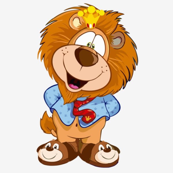 Смешной Лев мультяшный