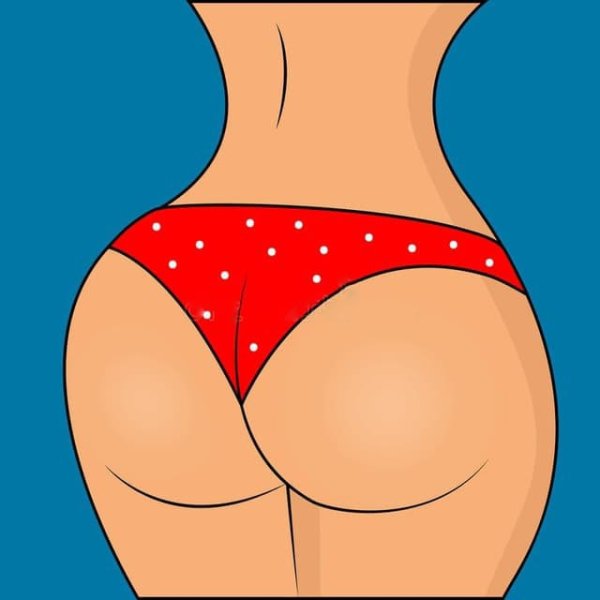 Женские ягодицы рисунок