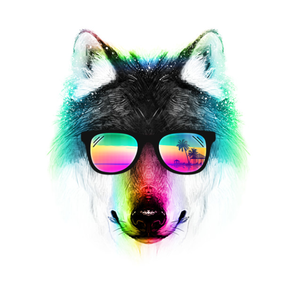 Волк с очками