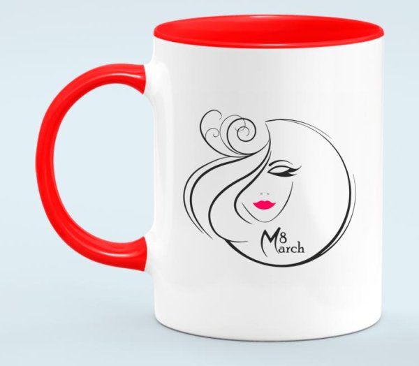 Печать на кружках 8 марта