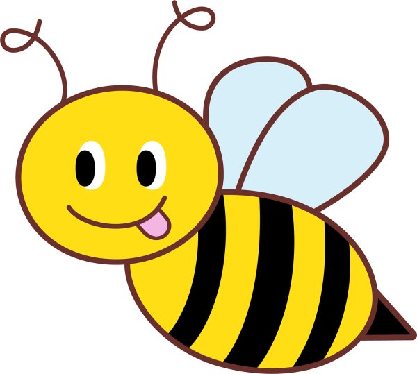 Пчела на белом фоне для детей