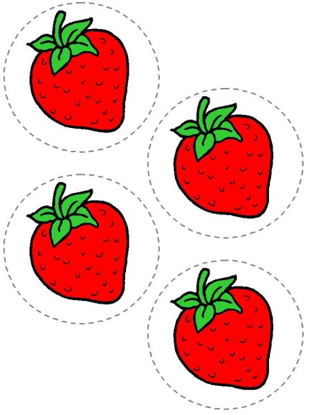 Клубника раскраска