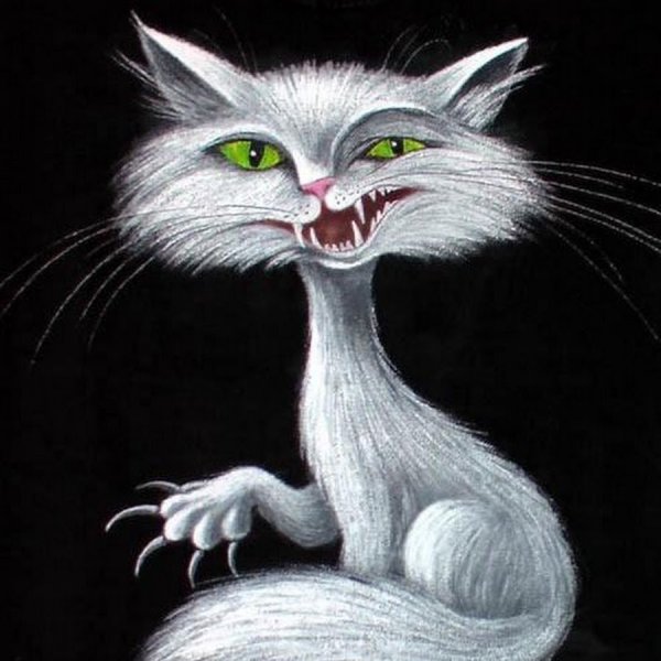 Злая белая кошка