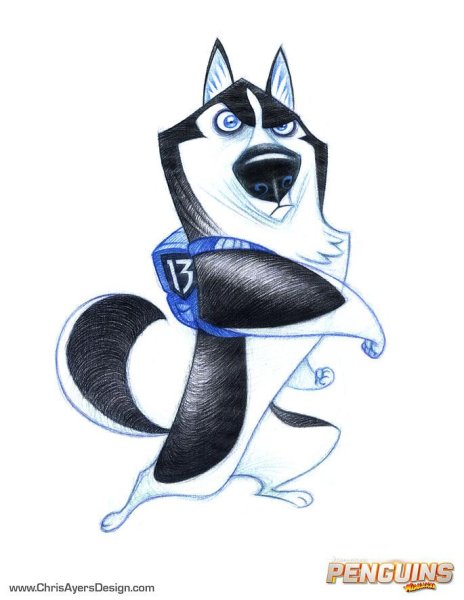 Хаски мультяшка