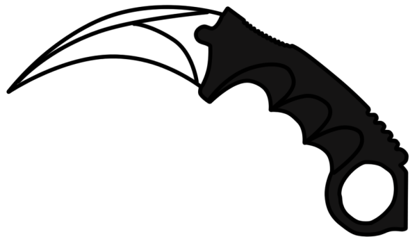 Чертёж ножа керамбит из стандофф 2