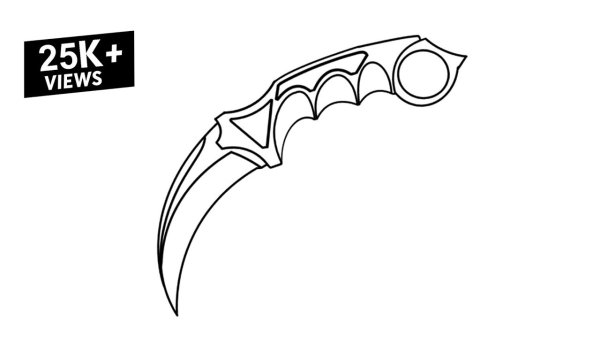 Раскраски КС го ножи керамбит