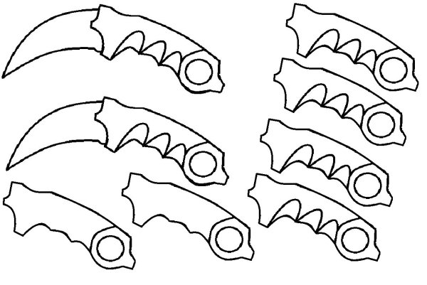 Раскраски КС го ножи керамбит