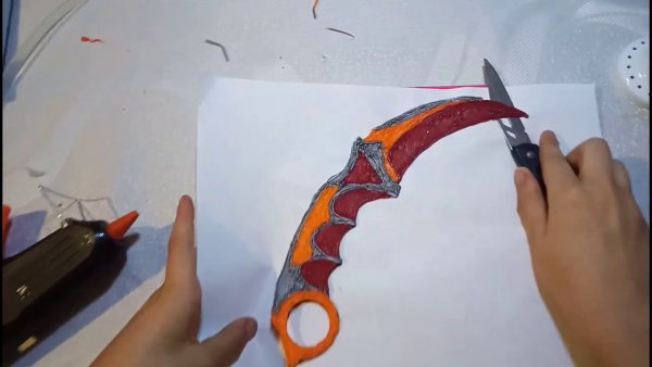 Складной нож из стандофф 2 чертеж