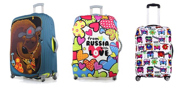 Чемодан на колесах со сладостями