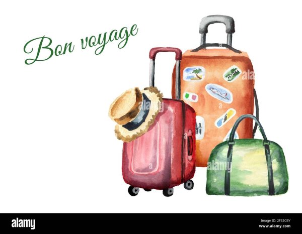 Чемодан акварель