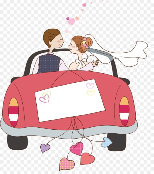 Молодожены на велосипеде