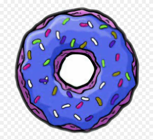 Пончик нарисованный на белом фоне