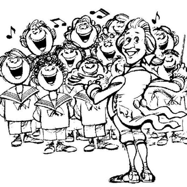 Анимация детский хор