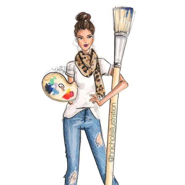 Девушка художница