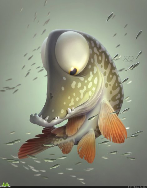 Прикольные рисунки щуки