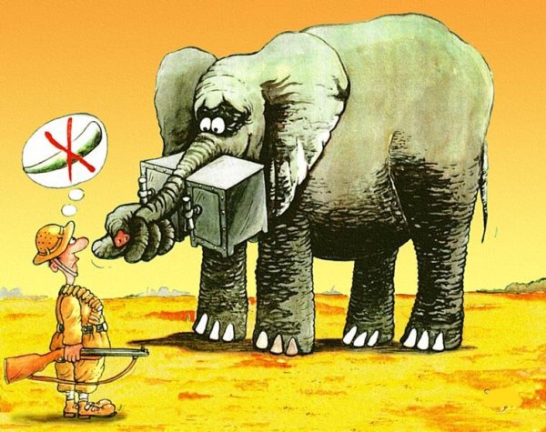 Слон карикатура