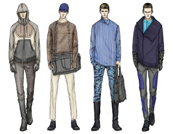 Эскизы модельеров мужской одежды