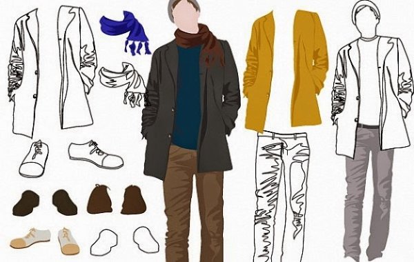 Эскизы мужской зимней одежды