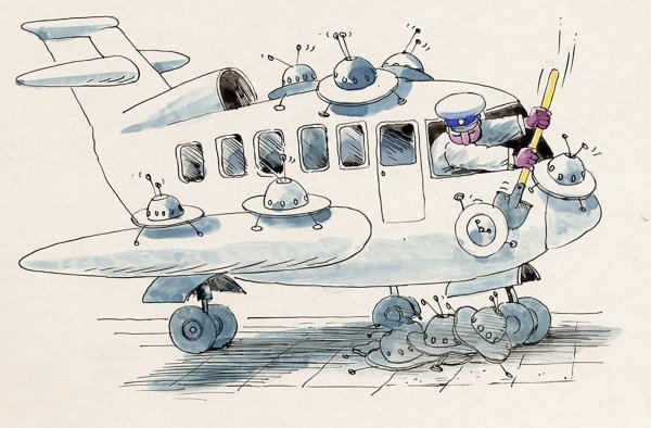 Карикатуры на самолеты