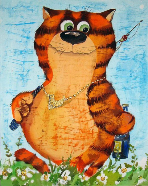 Художник Елена Разина картины коты