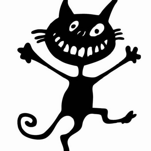 Наклейка злой кот