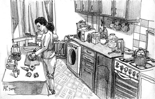 Зарисовка кухни