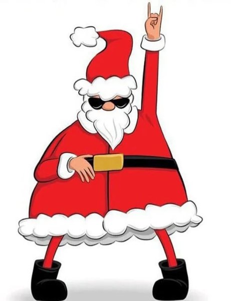 Прикольный Санта