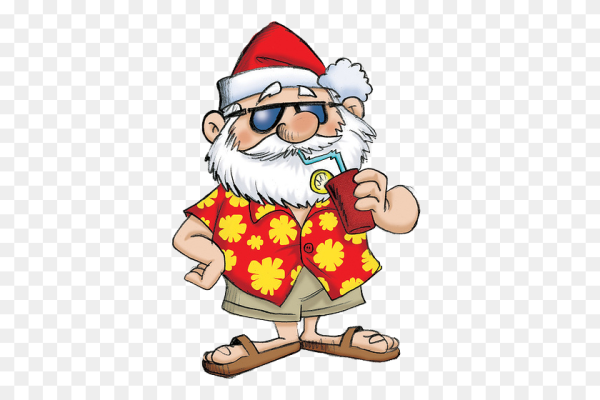 Летний дед Мороз рисунок