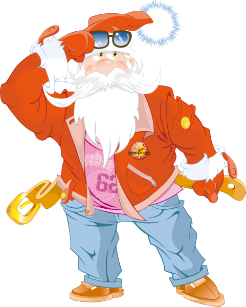 Современный дед Мороз рисунок