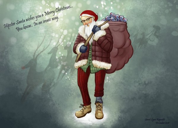 Крутой дед Мороз арт