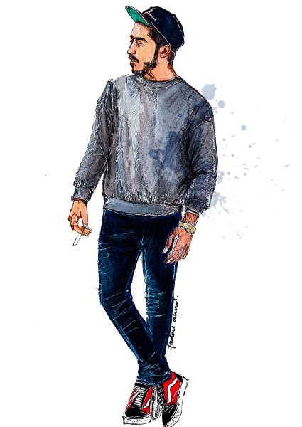Стильный мужчина иллюстрация
