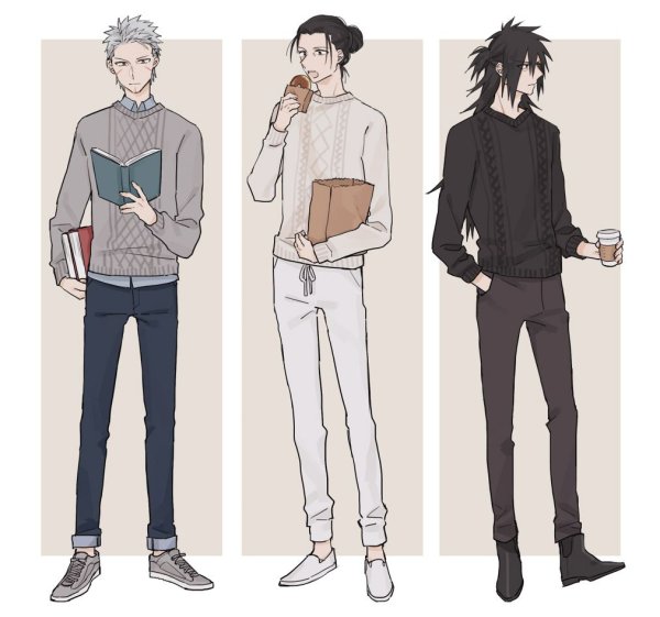 Человек в костюме скетч