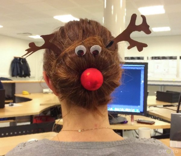 Смешные новогодние прически