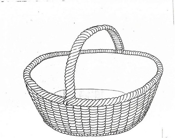 Корзина раскраска для детей