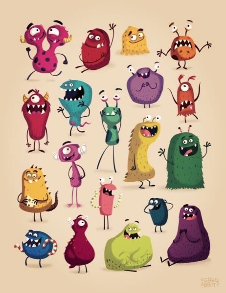 Цветные монстрики