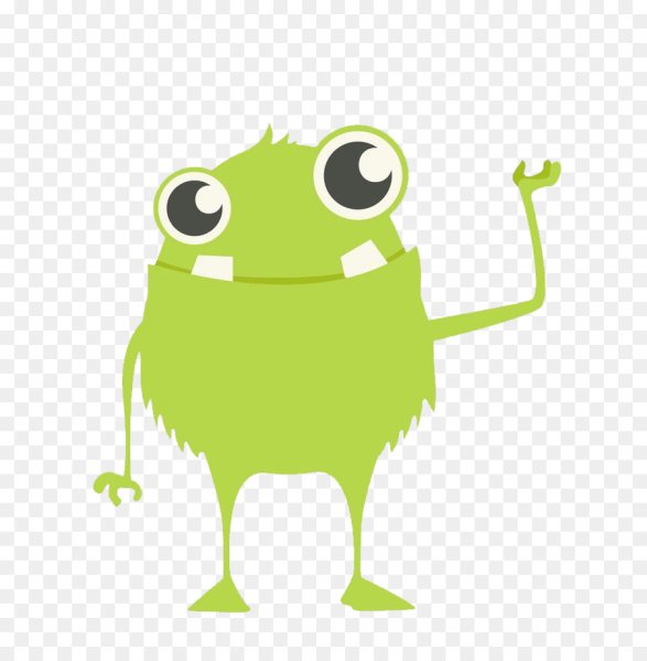 Зелёный монстр стикер