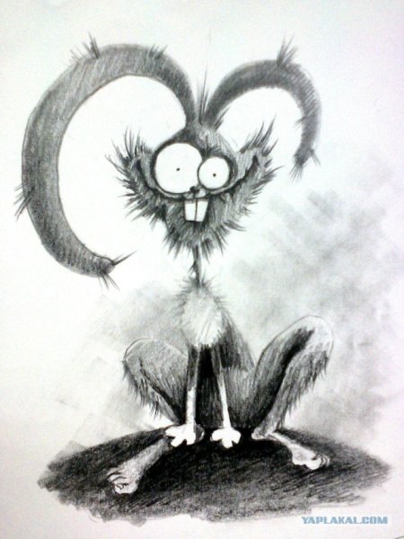 Нарисованный смешной черт