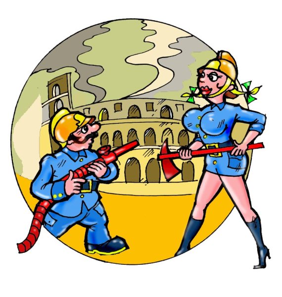 Пожарные карикатуры