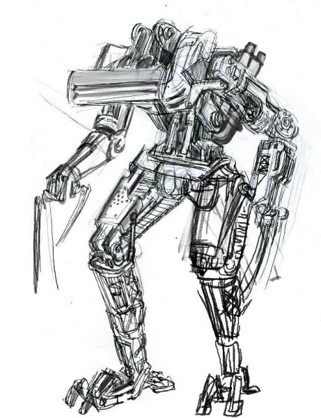 Несложный эскиз робота