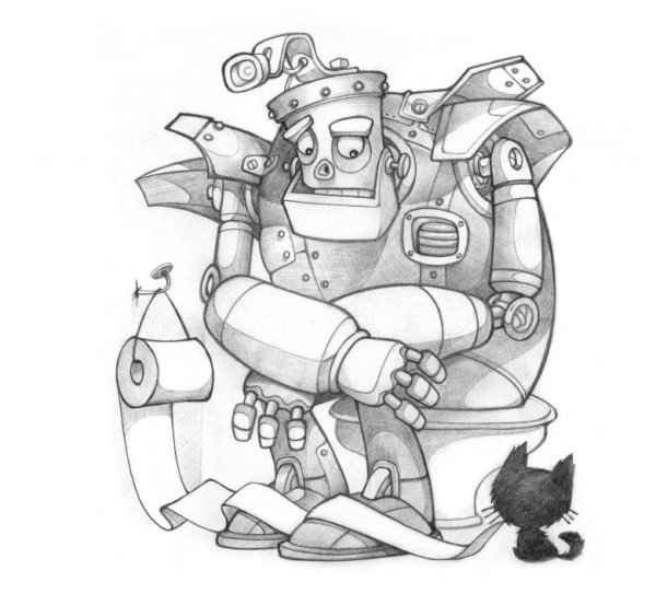 Робот карандашом