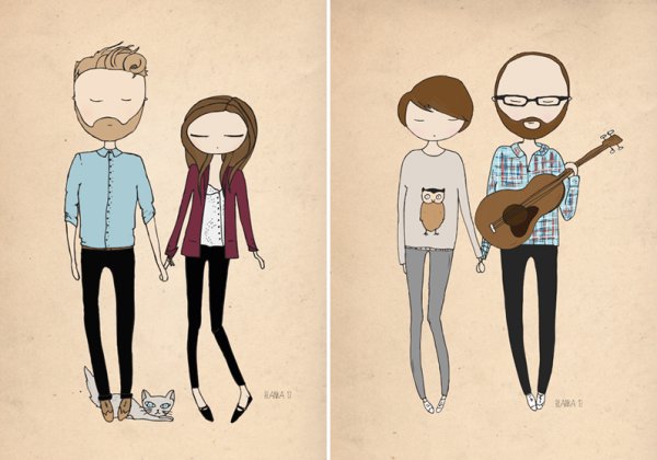 Фэшн иллюстрация в стиле Кэжуал