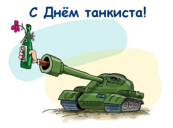 Мультяшный солдат на танке