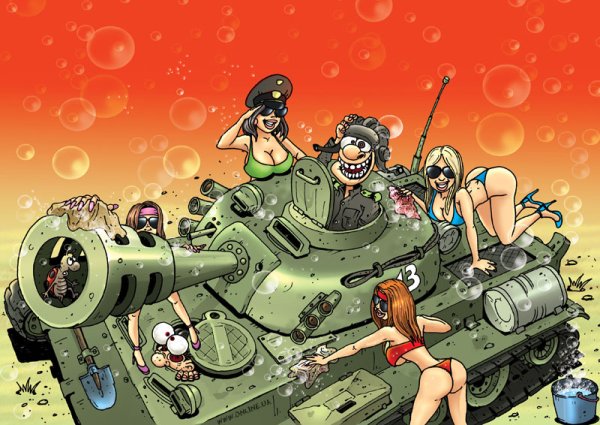 Танкист карикатура