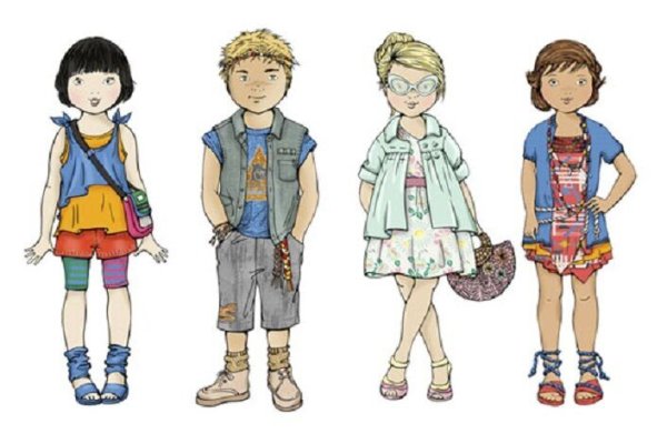 Эскизы одежды для детей