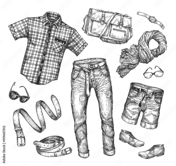 Эскиз одежды для мальчиков