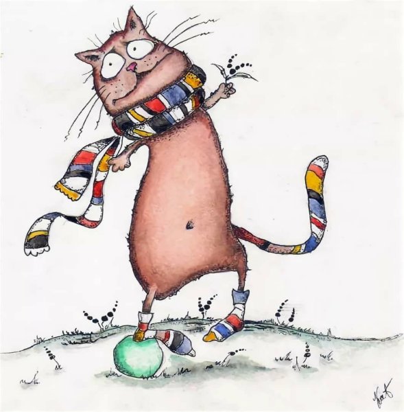 Забавные Рисованные коты