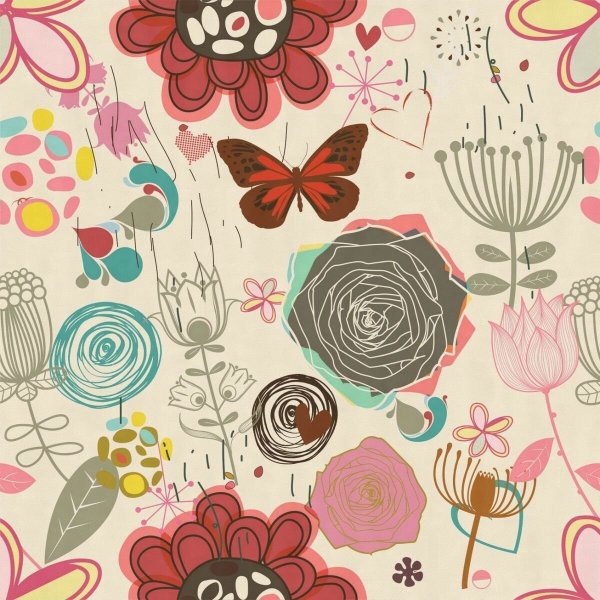 Бесшовный цветочный узор